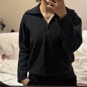 Uniqlo Black Women's Half-Zip Sweater
